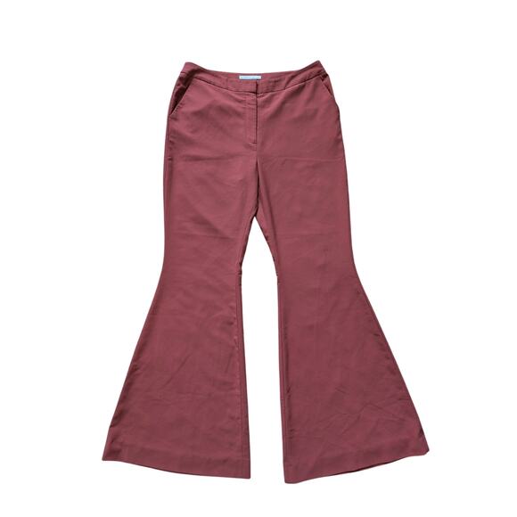 Antonio Melani Ultra Flared Dress Pants Womens 10 Brown-Copper 70S Career Work - Picture 1 of 6